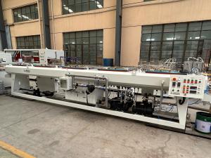 China High Efficiency Air Cooling PVC Pipe Extrusion Line with 30:1 L/D Ratio and 37KW Motor Power on sale