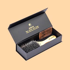 China Custom Logo Printing Paper Hair Wave Brush Packaging Box For Hair Brushes on sale