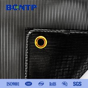 China 220gsm 230gsm PVC Poly Mesh Tarp For Greenhouse PVC Shade Net on sale