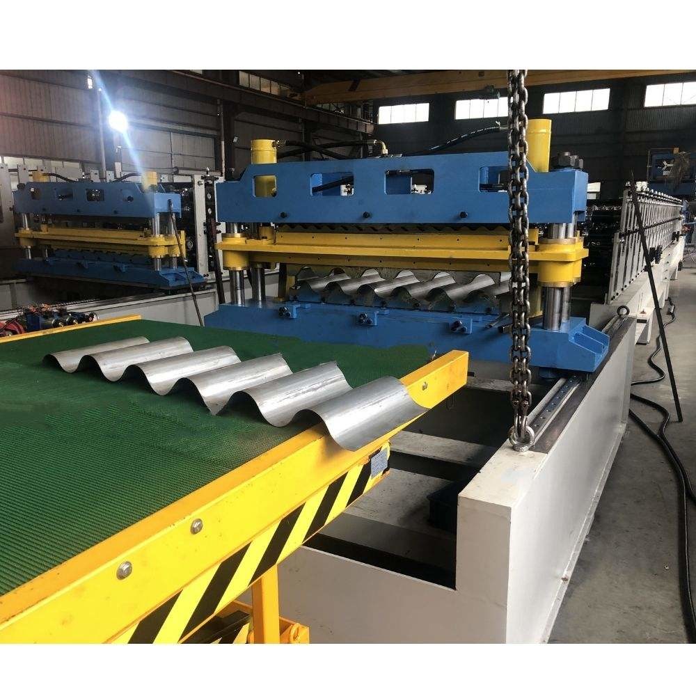 China High Speed 30 Meters Per Minute Double Layer Corrugated Metal Roof Panel Roll Forming Machine on sale