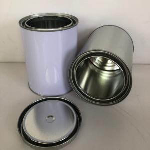 China SGS Round Metal 3.38 Oz Oil Paint Tin Cans With Handle on sale