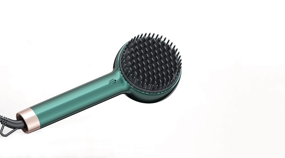 China Ceramic Mini Heated Round Brush Hair Straightener Brush Hot Air Brush Tools on sale