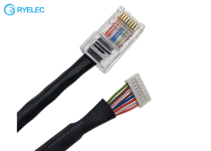 Cheap RJ45 Connector To JST GH 8Pin 1.25mm Pitch With UTP 24AWG 4 Pair Cat5e Round Lan Cable for sale