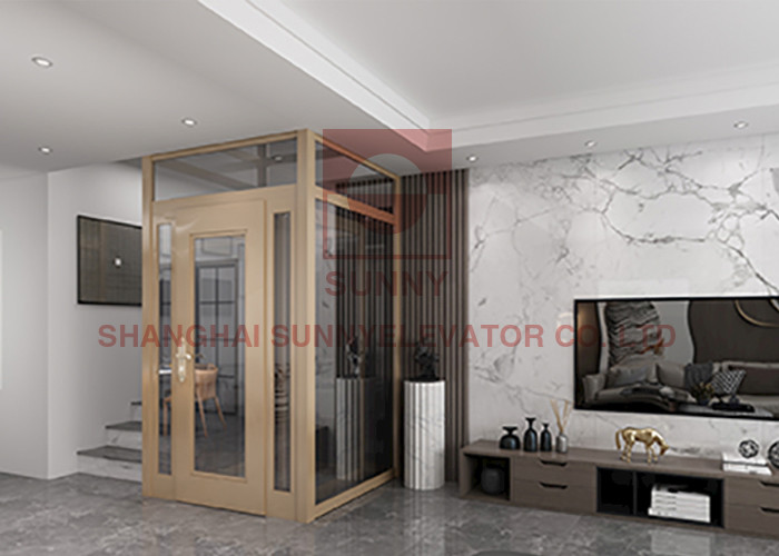 China E Frame Hoistway Residential Home Elevators Compact Home Lifts Low Maintenance Cost on sale