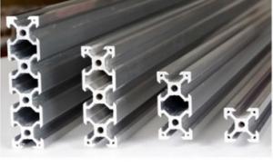China Silvery Anodized Aluminum Extrusion Profiles For Production Line , T Slot Aluminum Profile on sale