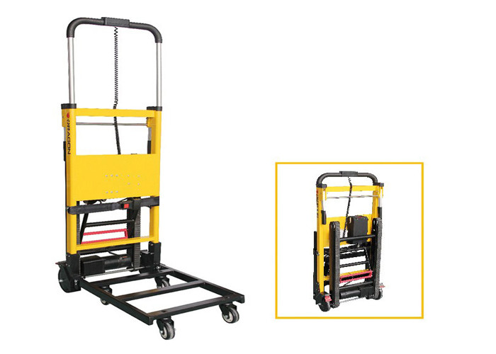 China Yellow Electric Fold Stair Climbing Cart , Stair Climbing Hand Truck Stair Lift on sale
