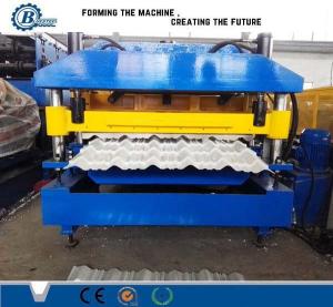 China Guiding Device Sheet Metal Roll Forming / Wall Roof Tile Machine on sale