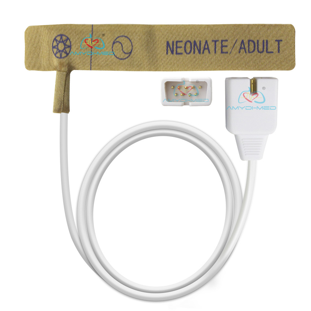 Best Neonatal Adult Disposable SpO2 Sensor  White 0.9M Medical PVC wholesale