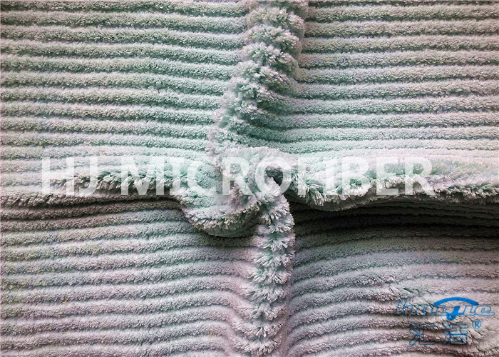 China Microfiber Stripe Coral Fleece Cloth 100 Polyester Fabric For Micro Fiber Cloth on sale