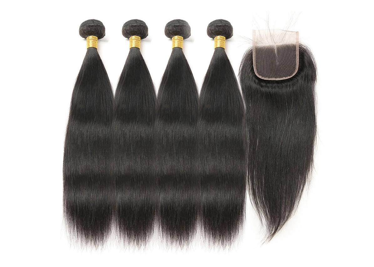 China 8A Grade Virgin Human Hair Extensions , Machine Weft 40 Virgin Mongolian Straight Hair on sale