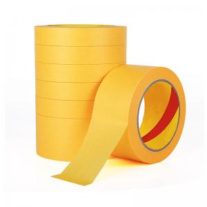 China 12mm-72mm Industrial Masking Gold Painters Tape High Temperature Spray Painting Protection on sale