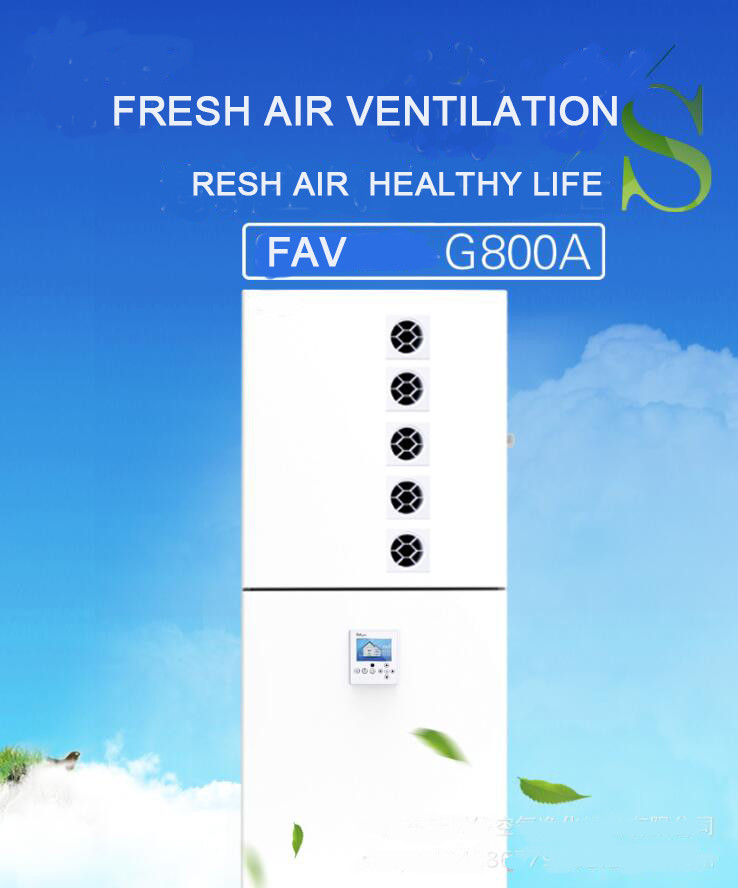 Best Formaldehyde PM 2.5 Release Anion 220W Fresh Air Ventilator wholesale
