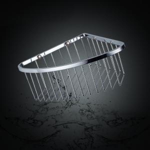 China 304 Stainless Steel Bathroom Accessory Corner Basket Shelf Single Layers on sale