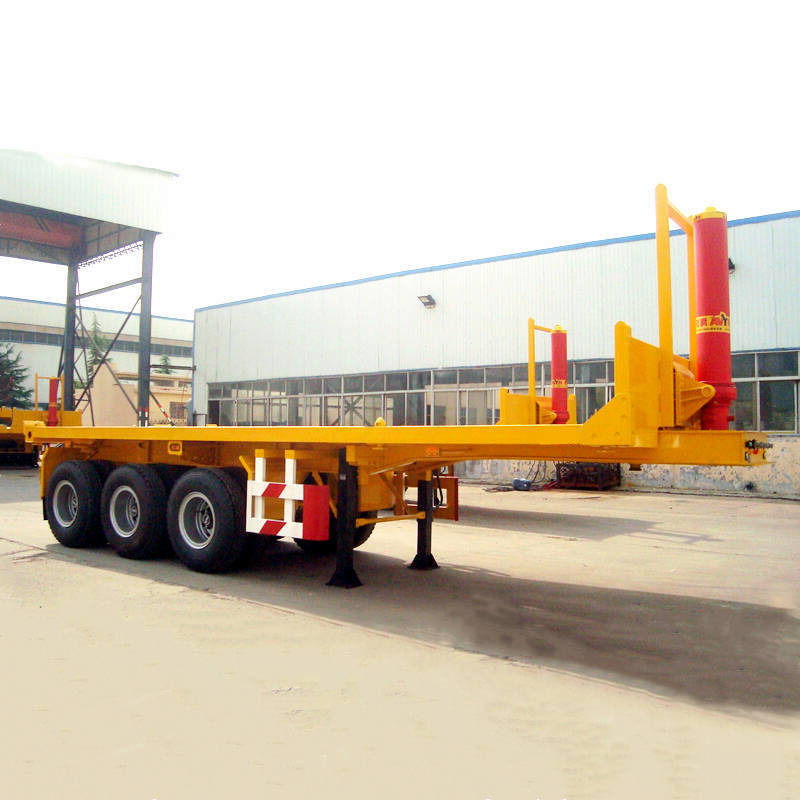 China Air Suspension Container Carrier Dump 20 Foot Flatbed Trailer on sale