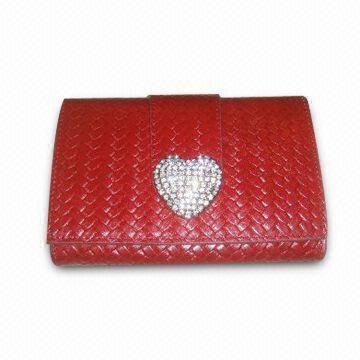 Cheap Hearts on Fire Collection Women's Leather Coin Wallet, Measures 15 x 10cm, with 8 Card Slots for sale