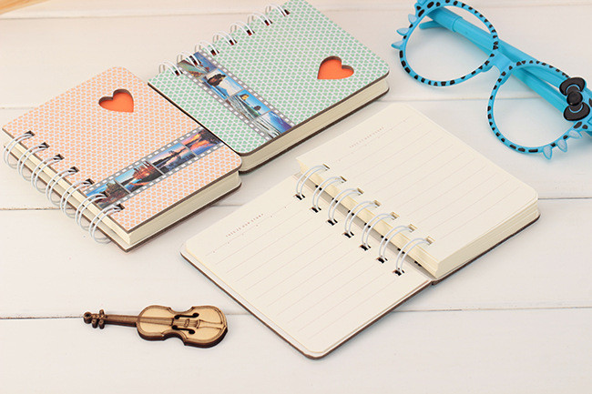 China A5 size hard cover spiral notebook with elastic band on sale