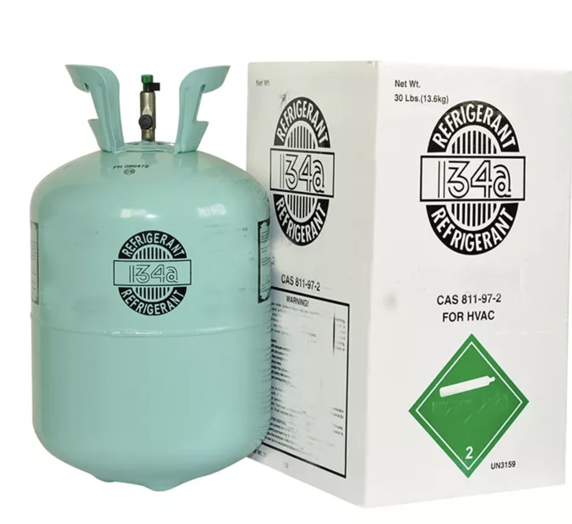 China Refrigerant gas r134a, r404a, r410a in CE refillable cylinder on sale