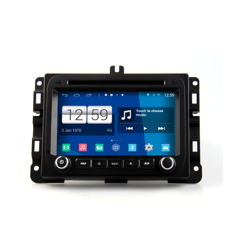 China 7 2 DIN android car DVD navigation android 4.4.4 HD 1024*600 for Dodge Ram1500 with wifi 3g 4g mirror link 4 core CPU on sale