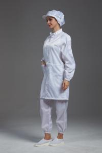 Best Anti Static ESD Cleanroom White Lab Coat Autoclavable Washable Garment For Workshop Dust Free wholesale