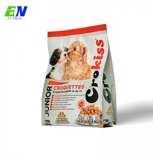China 5 Kg Large Capacity   Aluminnum Foil Plastic Pet Food Packaging Bag Ziplock Flat Bottom Pouch on sale