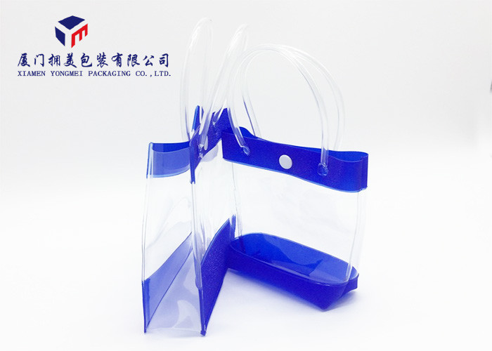 Best PVC Pipe Carried Handle Plastic Gift Bags Soft PVC Bags With Button Height 15cm wholesale