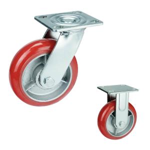 China PU 350kg Capacity 6 Inch Heavy Duty Caster Wheels For Industrial on sale