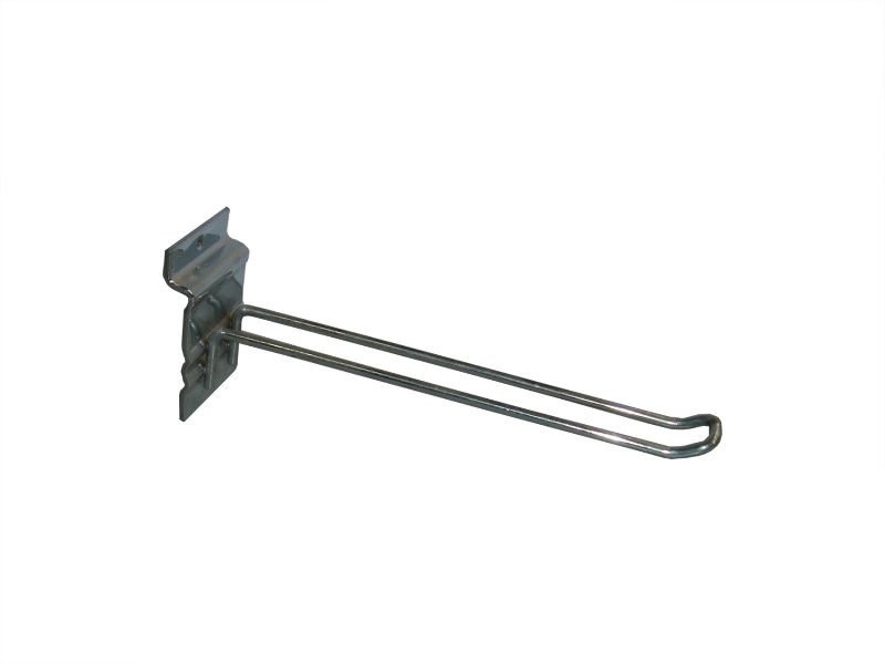 Chrome Metal Slatwall pegboard tool hooks 6”, 8” lengths