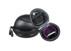 China Men Portable Hard Watch Box With Zipper & Soft Felted Interior on sale