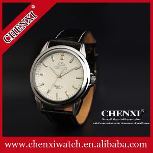 China 2015 Fashion Quartz Wristwatches Man Stainless Steel Caseback Original Japan Movt Quartz Watch Genuine Leather Watch on sale