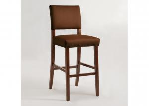 Best Modern Commercial Solid Wood Bar Stools Durable Fabric Or PU Leather Upholstery wholesale