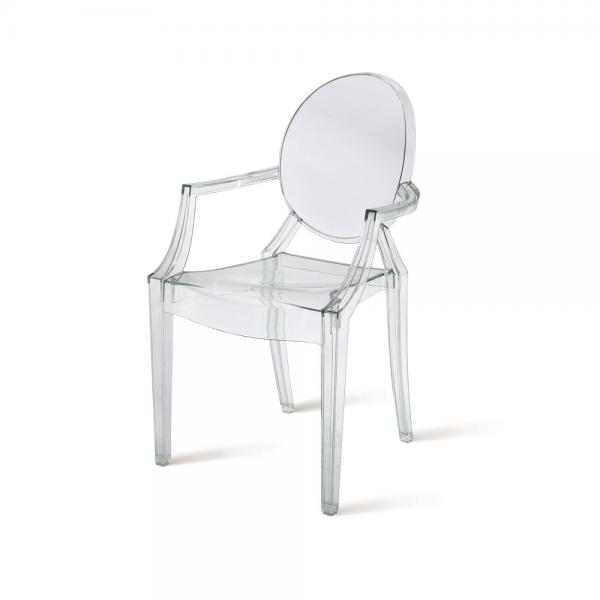 Cheap Armrest Stackable Plastic Chairs Leisure , Clear Ghost Chair Eco-friendly for sale