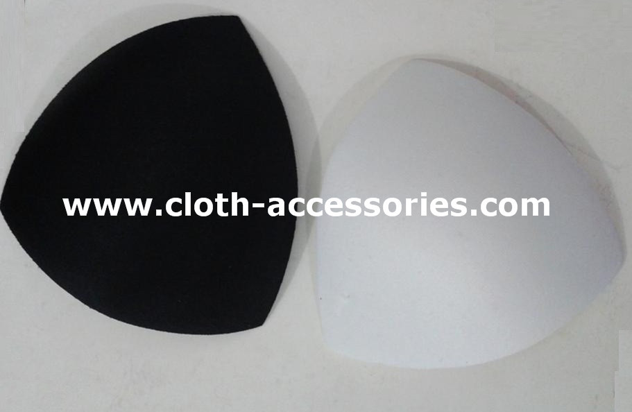 China Triangular Sponge  Bra Pad / Black , White Half Cup bra padding for Bikini on sale