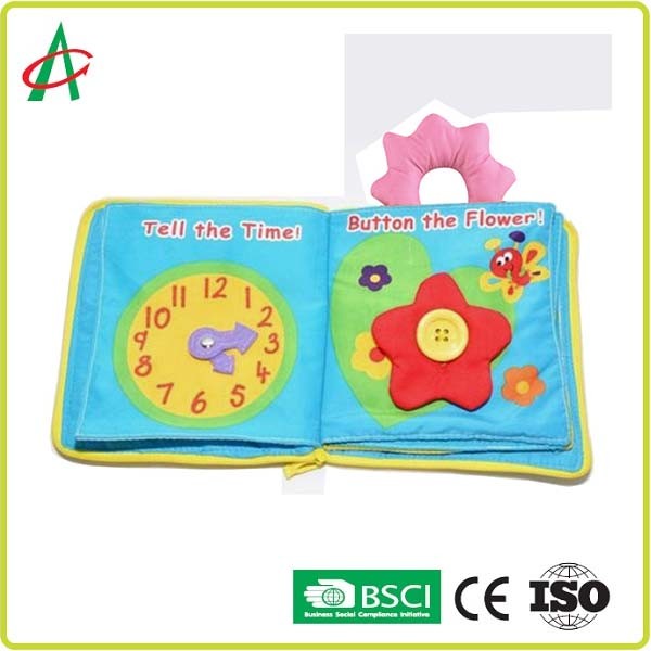 Best Embroidery Cartoon Baby Soft Activity Book 22cm Adorable Illustrations wholesale