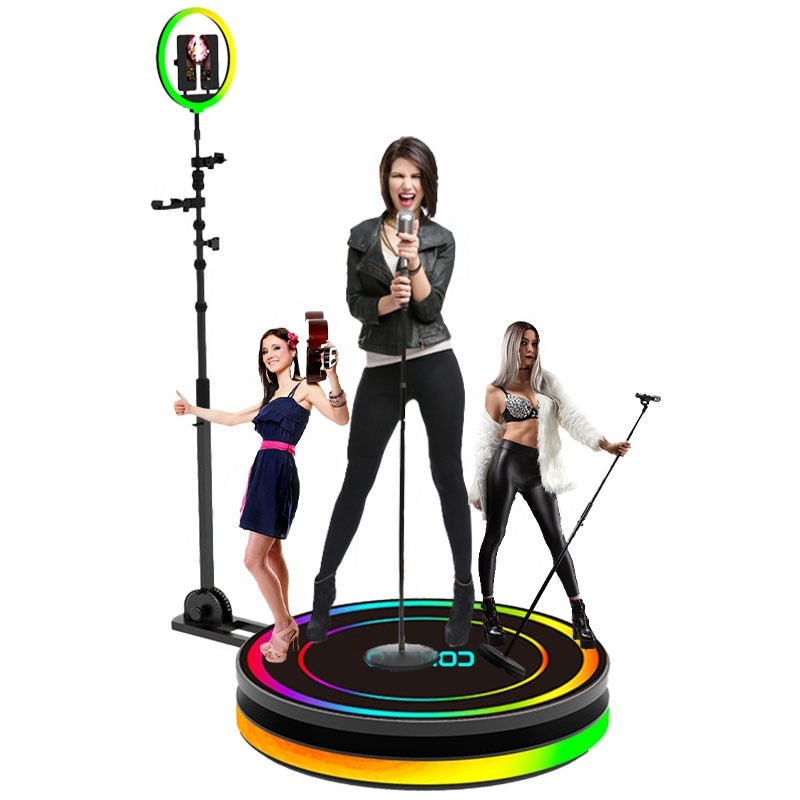 China Ring Light LED 360 Photo Booth Slow Motion Rotating For Tiktok Live Stream on sale