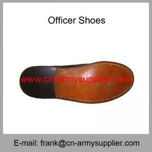 China Wholesale Cheap China Black Leather PU Cement Police Officer Shoes on sale