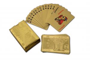 China Back Side With Euro 100 Logo Gold Plated Playing Cards Printing Deck Of Cards on sale