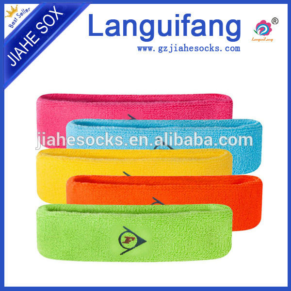 Cheap custom head band for outdoor sport,terry sport sweatband for sale