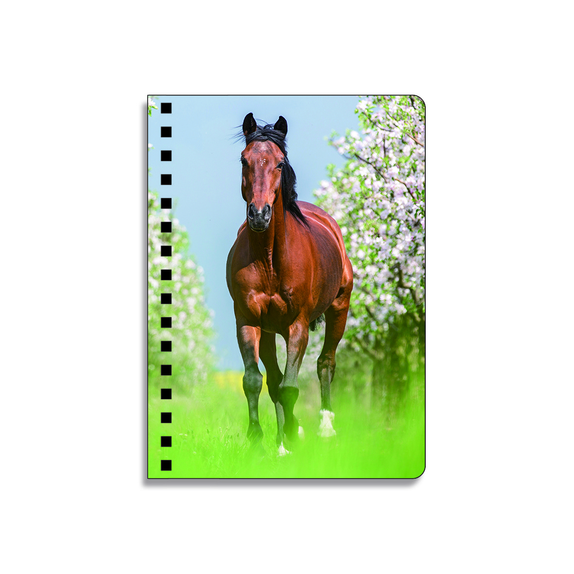 Best Mini Custom Lenticular Printing Notebooks PET Cover Note Pad 12x8cm horse design wholesale