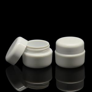 China 5g Thick Wall Plastic Jars Cosmetic Eye Cream Jar Packaging With Bamboo Lids on sale