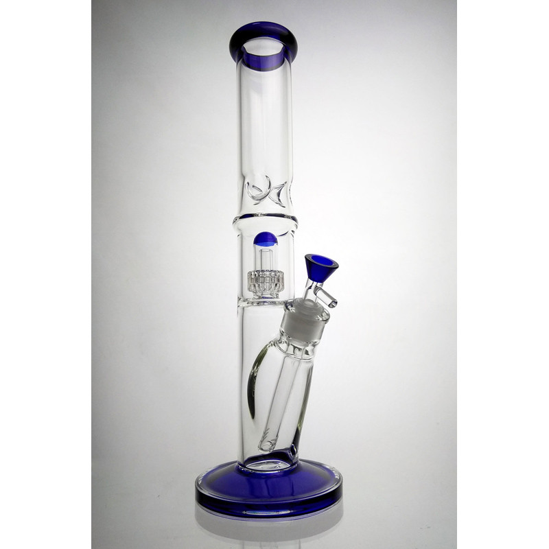 Best Perc Crystal Base Glass Water Bongs 15 Inhes Glass Straight Tube wholesale