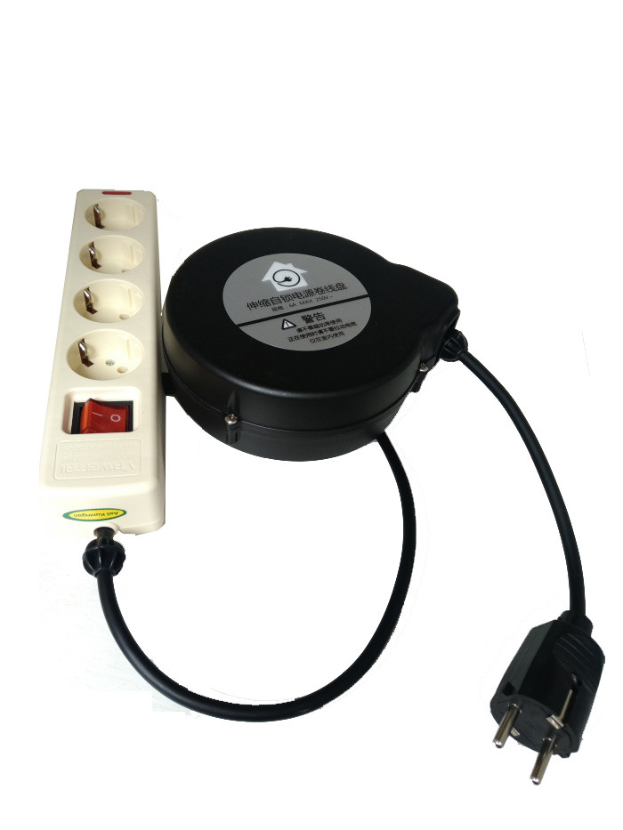 Retractable cable reels for vacuum cleaner,power cord for hair dryer,extion electric reel and tangle free cord tractor