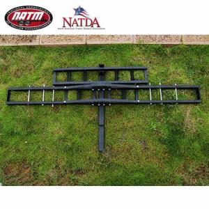 China 500lbs Steel Motorcycle Carrier Black Powder Coated For 2 Hitches on sale