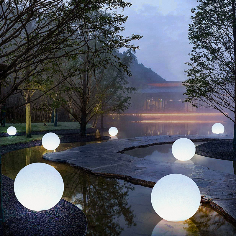 China Led Outdoor Lights Solar Spherical Lights For Landscape Courtyard Garden on sale