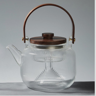 China Leakproof CE Direct Heating Glass Teapot , Heat Resistant Glass Teapot With Infuser on sale