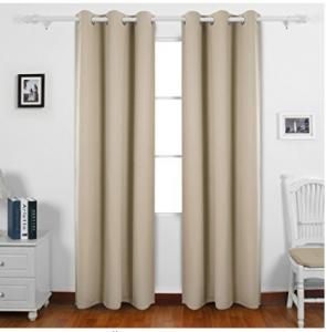 Best Natural Fabric Door Window Curtains , Modern Style Long Window Curtains wholesale