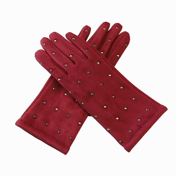 China Customized 22cmx16cm Winter Warm Gloves Red Beautiful For Girl on sale