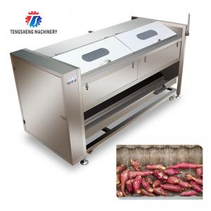 China 380KG Stainless steel wool roller peeling cleaning machine turnip automatic fruit and vegetable peeling on sale