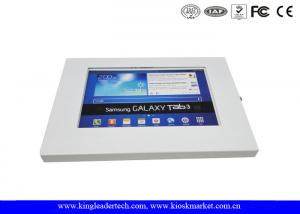 China White Metal Secure Ipad Kiosk Enclosure For The Galaxy Tab 10.1 Inch on sale