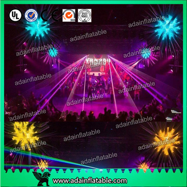 Best Event Party Decoration Golden Silver 2M  Inflatable Star With LED Lighting wholesale
