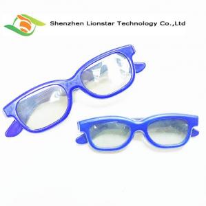 Circular Polarized 3D Glasses , Plastic Or Paper Movie Theater 3D Glasses 